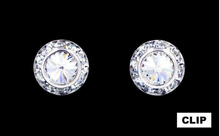 Load image into Gallery viewer, 11mm Crystal Earring Pierced and Clip On
