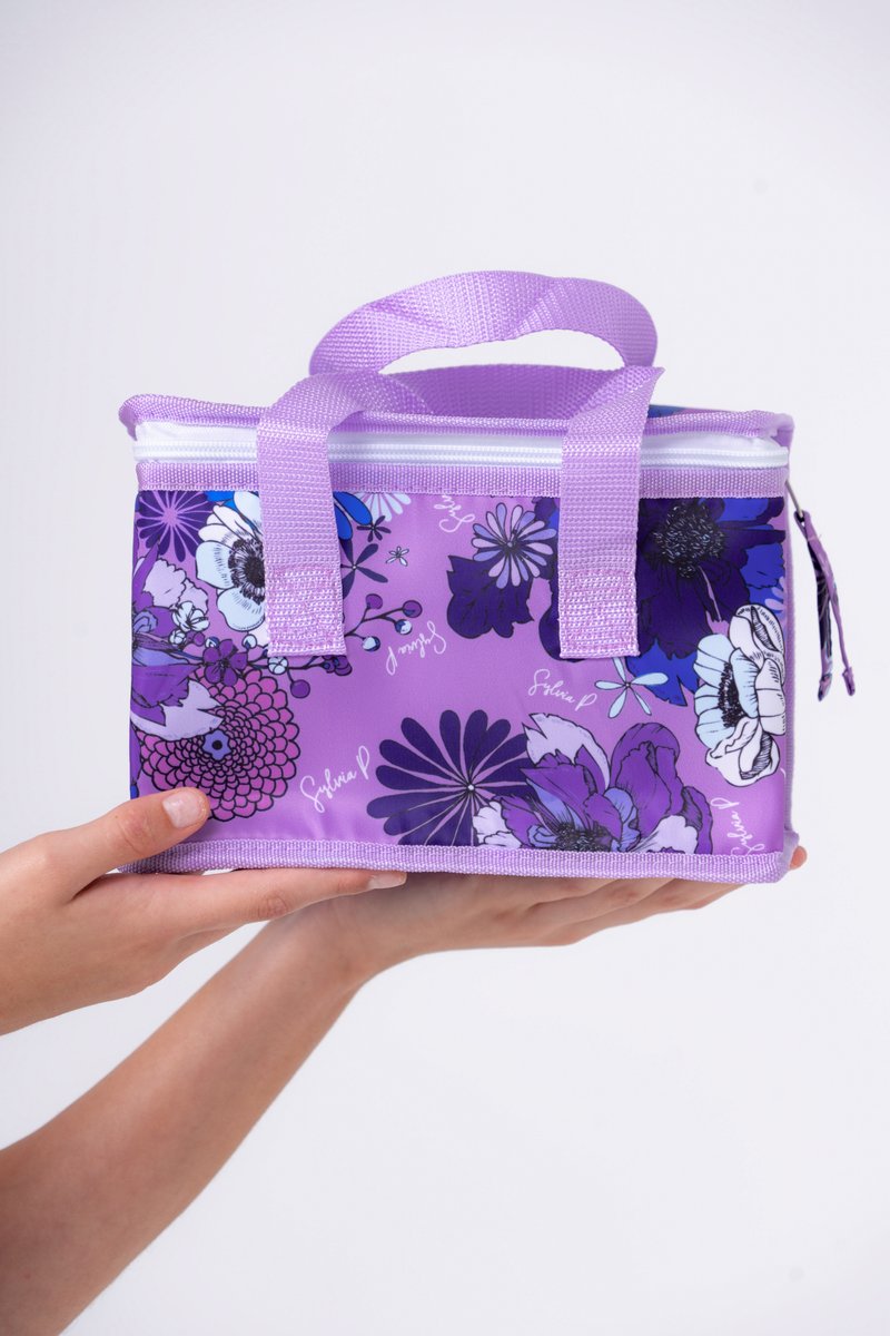Periwinkle Bloom Insulated Lunch Bag